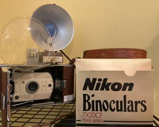 Vintage camera; Nikon binoculars
