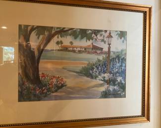 Framed watercolor