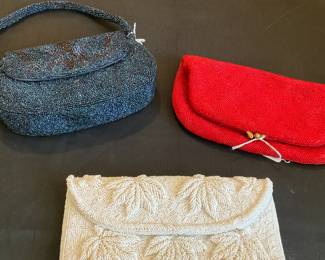 Blue evening bag - handmade in Belgium