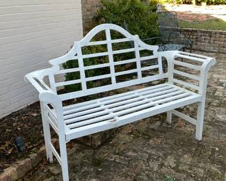 One of two garden benches