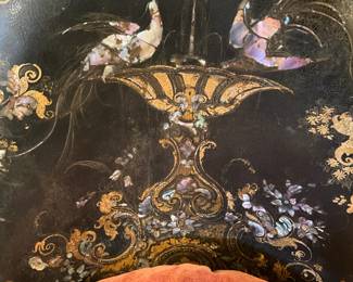 Outstanding antique lacquered chair