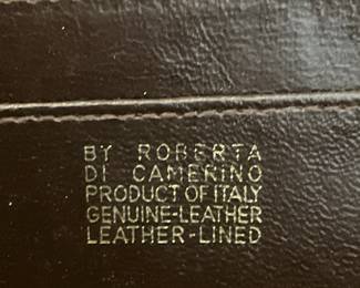 Leather purse by Roberta Di Camerino of Italy