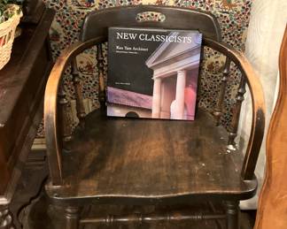 One of two antique chairs