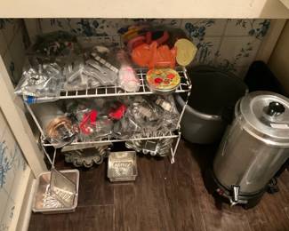 Cookie cutters; coffee server