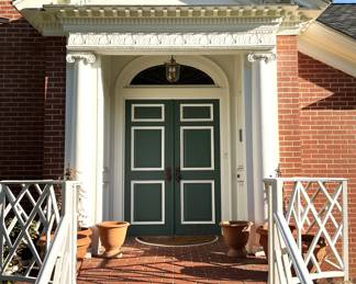 Please enter through the front door. We open at 7 AM on Thursday, October 31.