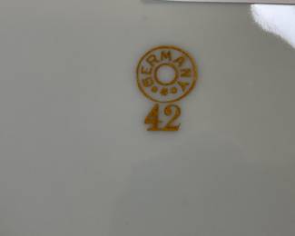 Green dessert plates from Germany