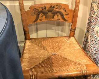 One of two Hitchcock chairs