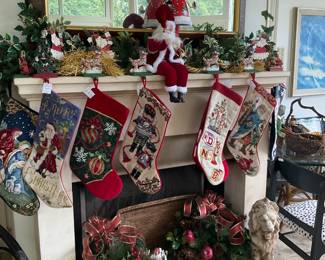 Huge mirror; Christmas stockings