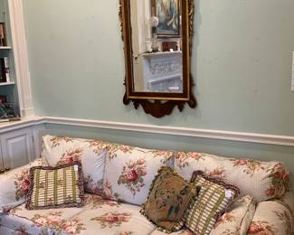 Mirror; another sofa