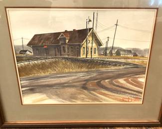 Framed and matted art by the late Tylerite A. C. Gentry