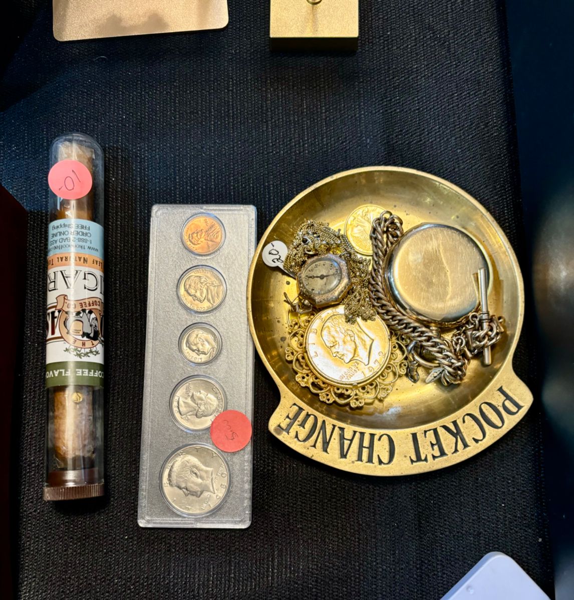 Coins, cigars