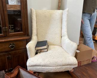 White accent chair