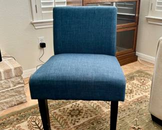 Blue accent chair