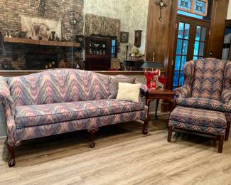 Clawfoot Sofa / Chair & Ottoman