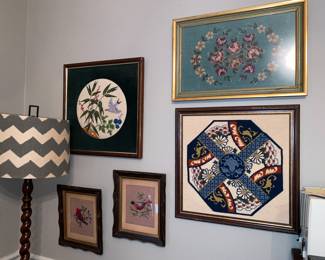 Framed Needlepoint/Cross-Stitch