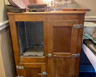 Vtg. Ice Box Refrigerator
