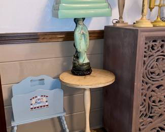 Magazine Rack, Bombay Co. Tilt Top Table
