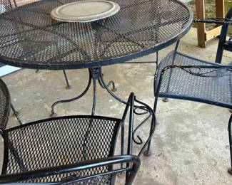 Iron patio furniture