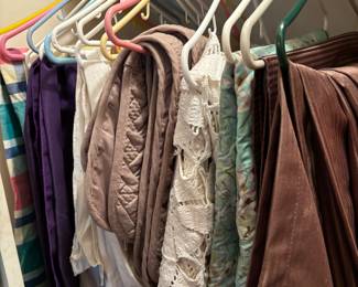 Curtains, blankets and linens 