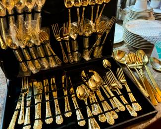 Gold plated flatware 