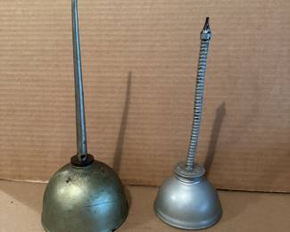 Vintage Oil Cans:  Master Oiler (L)  and Eagle Made in USA (R)