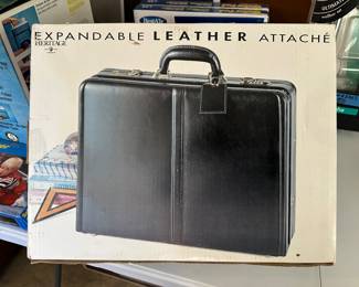 NEW in BOX All Leather Attache Briefcase