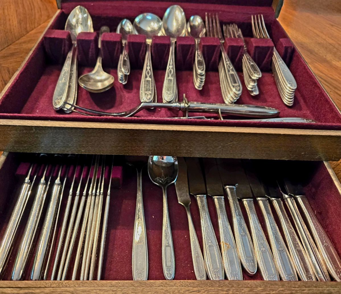 Vintage Boxed Silverplated Flatware $95 or bid #18