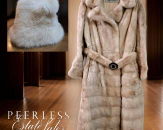 Vintage Mink Coat with matching Hat $250 or bid #29