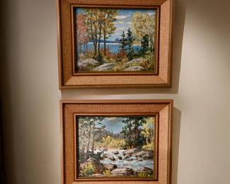 Pair of Vintage Oil Paintings by listed Canadian artist ARTHUR LIDSTONE bid #12
