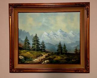 Vintage Oil on Canvas signed BELL