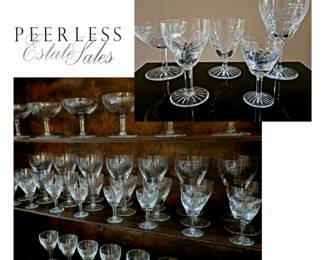 Vintage Cut Crystal Stemware $129 or bid #8