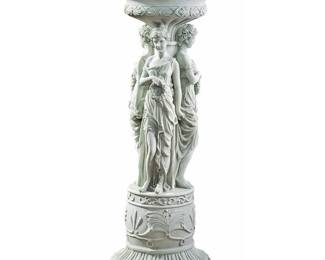 Design Toscano KY992 Chatsworth Manor Neoclassical Pedestal Column Plant Stand, 28 Inch, Antique Stone - Retail: $206.16