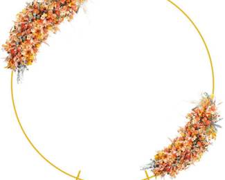 Fomcet 7.2FT Gold Round Backdrop Stand