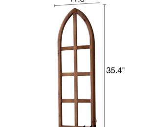 Sintosin Rustic Arch Window Frame for Wall Decor, 12 X 36 Inch