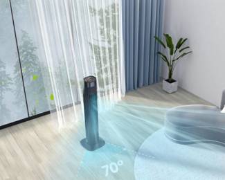 Uthfy Tower Fan for Bedroom With Remote, Black