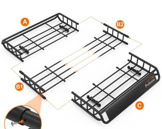 Universal Roof Rack Cargo Carrier, Black