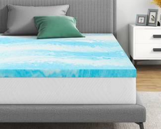 Airdown Mattress Topper, 2 Inch Gel Infused Memory Foam Mattress Topper, Twin