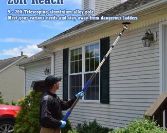 CooptryPoul 5-20FT Telescopic Extension Pole, Reach to 26FT