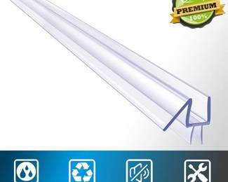 2-Pack Butecare Frameless Shower Door Bottom Seal for Glass Doors