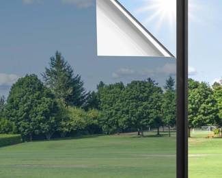 Haton Window Privacy Film One Way Window Tint Film, Silver, 35.4in Wide, (Partial Roll)