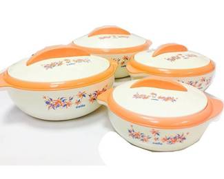Cello Plastic Sizzler Insulated Casserole Food Server Hot Pot Gift, 4-Piece Set