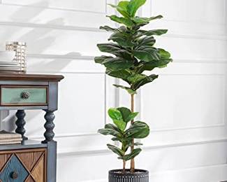 Floworld Fiddle Leaf Fig Tree Artificial Plant, 4FT Tall