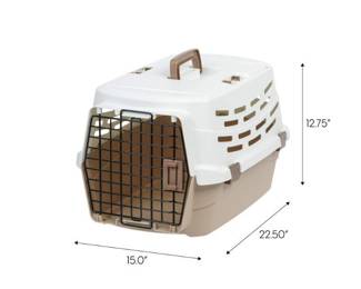 Iris USA 23in Cat Carrier, White/Almond