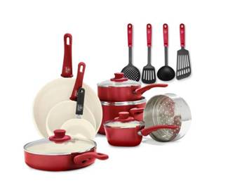 GreenLife Soft Grip Healthy Ceramic Nonstick Kitchen Cookware Set