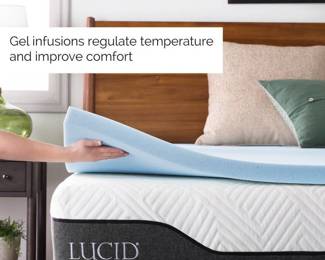 Lucid 2 Inch Mattress Topper, Full Size