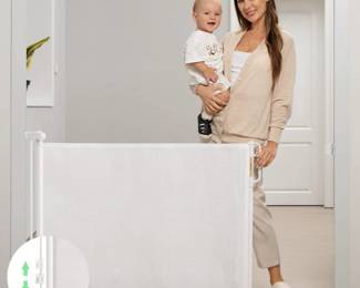 Momcozy Mesh Baby Gate or Mesh Dog Gate, White