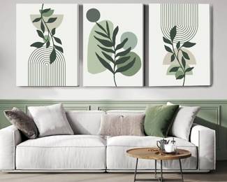 Induslyfe Large Framed Boho Canvas Wall Art, Set of 3