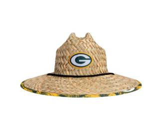 Foco Mens NFL Team Logo Floral Sun Straw Hat, Team Logo, One Size US