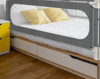 MagicFox Bed Rail for Toddlers, Gray, 78.74(L) X 27(H) Inch