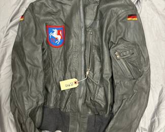 COLD WAR ERA GERMAN LEATHER FLIGHT JACKET